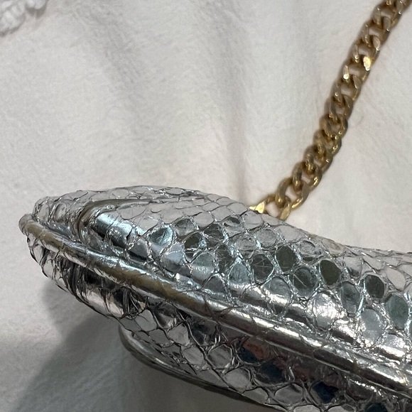 Silver python clutch purse - Picture 7 of 12